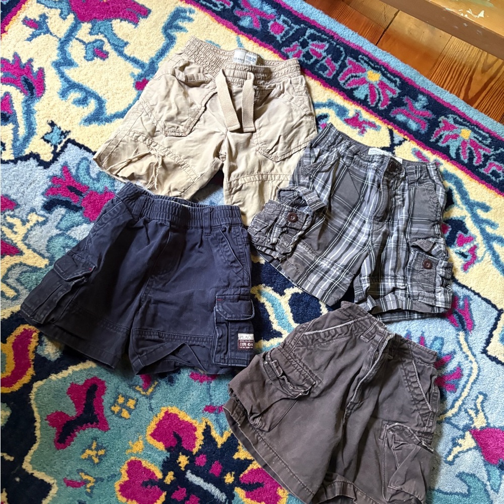 The Children's Place Cargo Shorts Bundle Navy Plaid Old Navy 18-24 months lot
